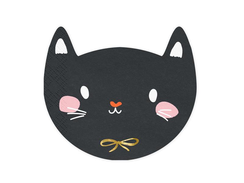 Papierservietten Katze, 15x13 cm, mix (1 VPE / 20 Stk.) - FeierGlanz
